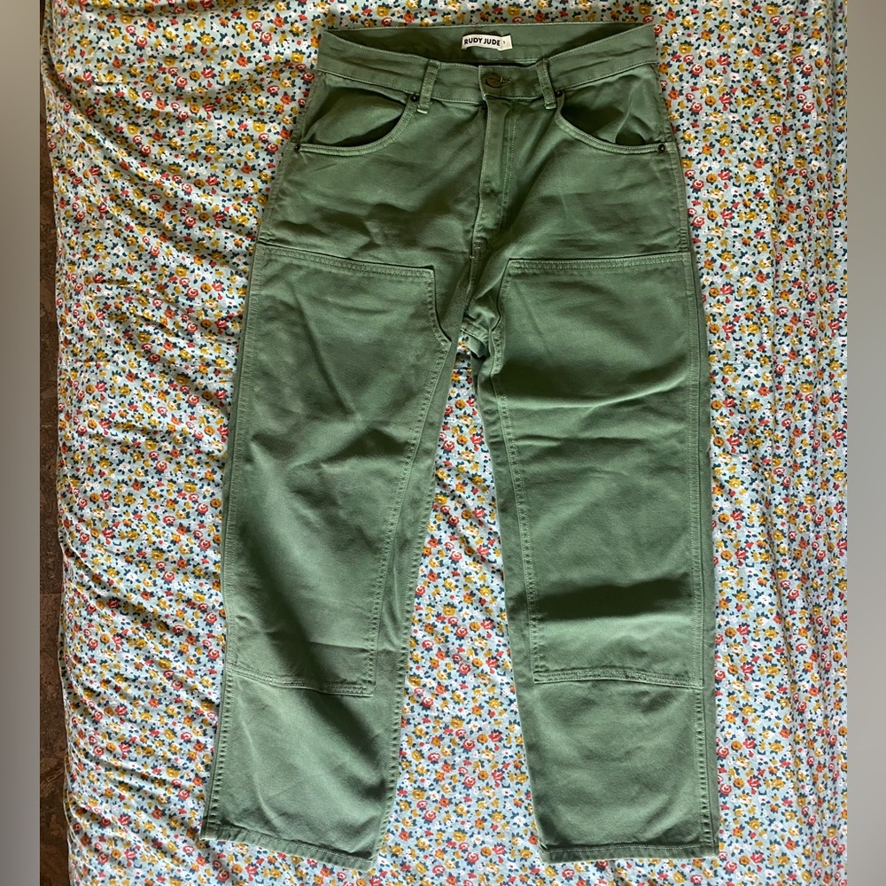 Rudy Jude Utility Jeans in Green Bean
